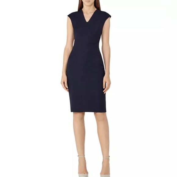REISS Indi Cap-Sleeve Sheath Dress - Picture 2 of 6